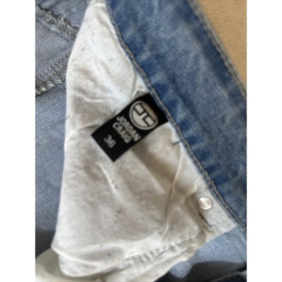 Men’s Jordan Craig Denim Shorts Distressed Medium Wash Raw Hem Size 36 - Picture 2 of 16